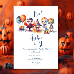 Invitation Boo ! Parti anniversaire de enfant Spooktacular