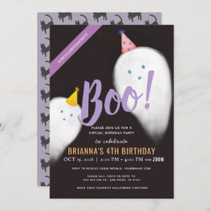 Invitation Boo Party Casquette Ghost Halloween Anniversaire v