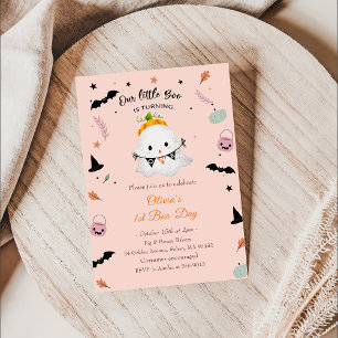 Invitation Boo Premier Anniversaire Notre Petit Boo En Tourne