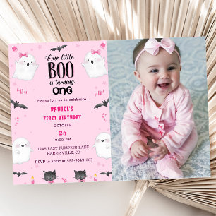 Invitation Boo Premier Anniversaire Notre Petit Boo En Tourne