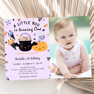 Invitation Boo Premier Anniversaire Un Petit Boo Est En Train