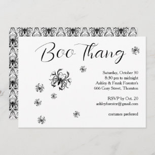 Invitation Boo Thang Déplaisant Spiders Halloween Party