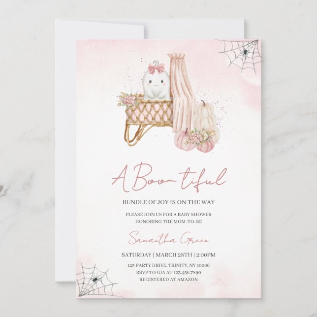 Invitation Boo-tiful Bundle of Joy Baby Shower (Devant)