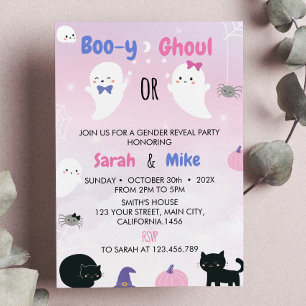 Invitation Boo y or Ghoul Halloween Révélation de genre