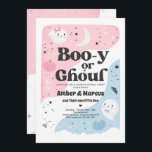 Invitation Boo-y ou Ghoul Halloween Ghost Genre Revevela Part<br><div class="desc">Boo-y ou Ghoul Halloween Ghost Genre Revevela Party Invitation Tous les designs sont © PIXEL PERFECTION PARTY LTD</div>