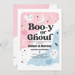Invitation Boo-y ou Ghoul Halloween Ghost Genre Revevela Part