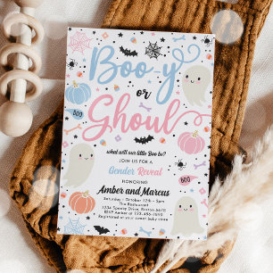 Invitation Boo-y ou Ghoul Halloween Ghost Genre Revevela Part