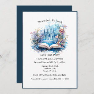 Invitation Book Castle Floral Book Club