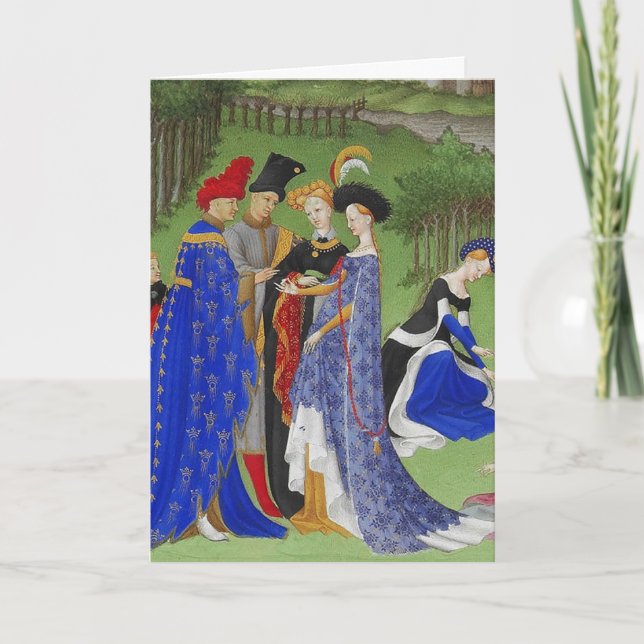 Invitation Book of hours medieval ladies & lords version 2 (Devant)
