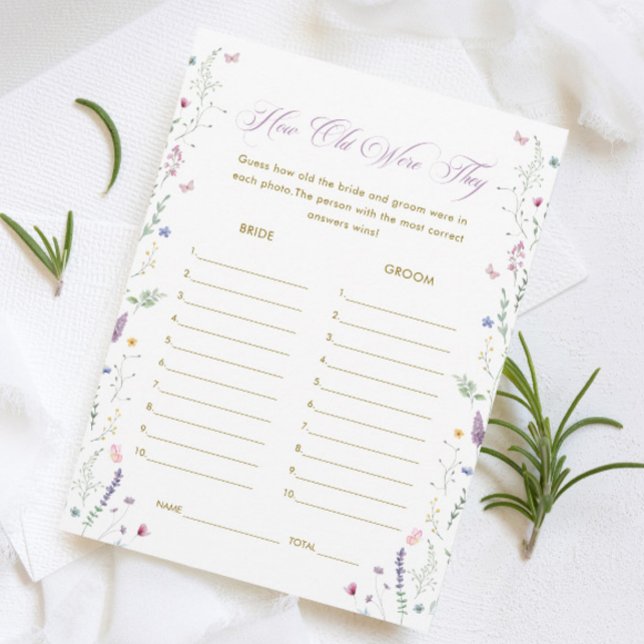Invitation Book themed Bridal Shower Age Guessing Game Card (Créateur téléchargé)