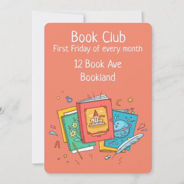 Invitation Bookclub fantaisie groupe réserver session invitat (Devant)