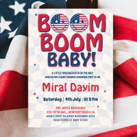 Boom Boom Bébé Fête du 4 juillet Baby Shower