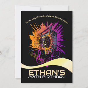 Invitation Boombox Anniversaire : Blast In Fun