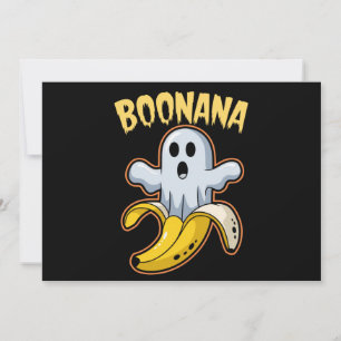Invitation Boonana Cute Ghost Banana Halloween