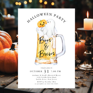 Invitation Boos and Brews Halloween Party