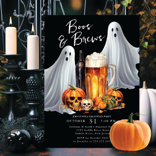 Invitation Boos and Brews Halloween Party