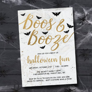 Invitation Boos & Booze Halloween Party