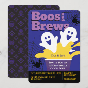 Invitation Boos & Brews, Soirée Bière Effrayante, Halloween A