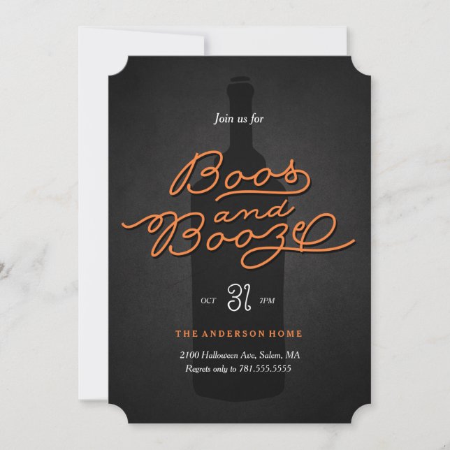 Invitation Boos et Booze (Devant)