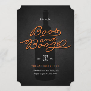 Invitation Boos et Booze