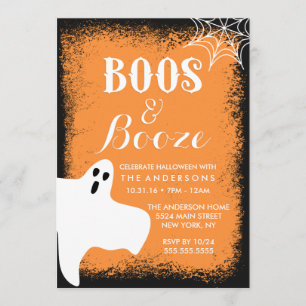 Invitation Boos et Booze Halloween Party