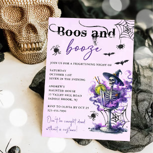 Invitation Boos Et Booze Parti D'Halloween