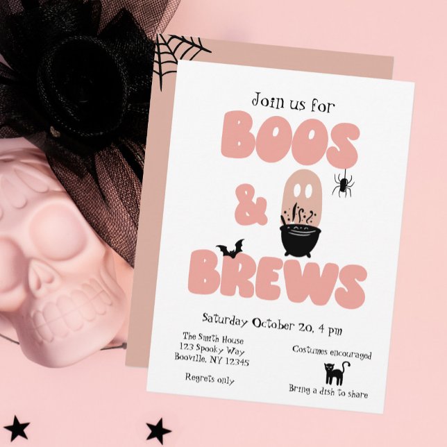 Invitation Boos et brasse des femmes mignonnes Halloween (Créateur téléchargé)
