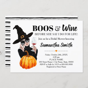Invitation Boos et vin avant que je ne fasse l'halloween douc