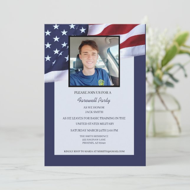 Invitation Bootcamp Militaire Américain Se Débarrasser Invita (Debout devant)