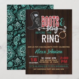 Invitation Boots & Bling avant l'invitation de l'anneau - Tur