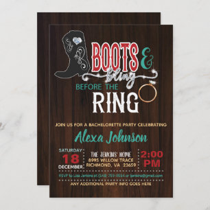 Invitation Boots & Bling avant l'invitation du Ring