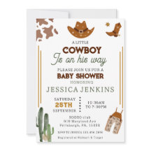 Boots Casquettes occidentaux de Cowboy Baby shower
