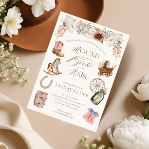 Invitation Boots & Casquettes Wild West Western Cowgirl Baby