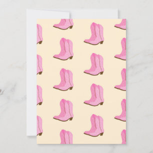 Invitation Boots Cowboy Pink Country Texas Ranch