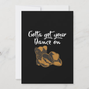 Invitation Boots de Cowboy Casquette Ligne Danse Musique Coun