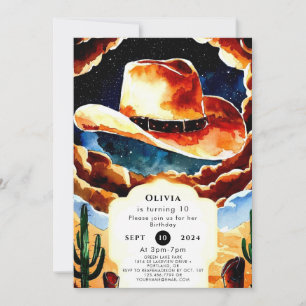 Invitation Boots Enchanted Cowboy Anniversaire