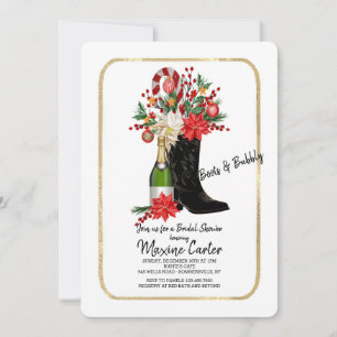 Invitation Boots et Bubbly Shower de Noël