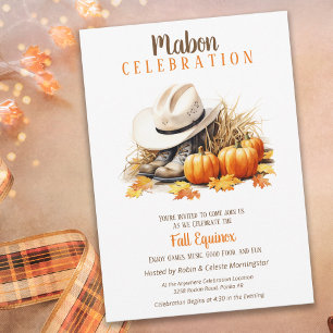 Invitation Boots et Citrouilles d'équinoxes de la récolte de 