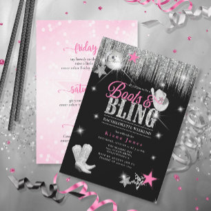 Invitation Boots 'n Bling Disco Bachelorette Weekend ID925