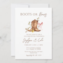 Boots Ou Bows Genre Révéler L'Invitation Du Parti