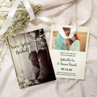 Boots rustiques Cowboy Mariage Occidental Enregist