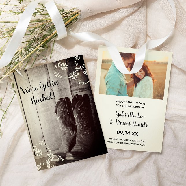 Invitation Boots rustiques Cowboy Mariage Occidental Enregist (Créateur téléchargé)