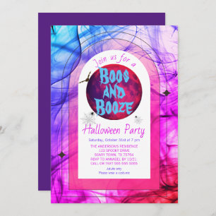 Invitation Booze Éffrayant Moderne Adulte Halloween Party