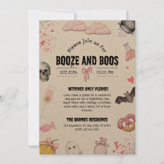Invitation Booze et Boos Party