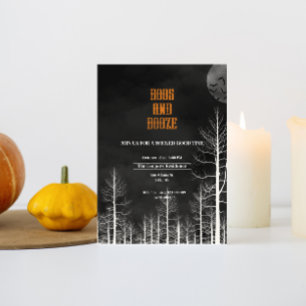 Invitation Booze Et Dark Woods Halloween Party
