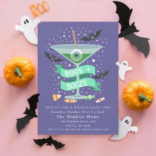 Invitation Booze Martini Halloween