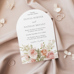 Invitation Boquet floral clair Toutes les saisons Mariage