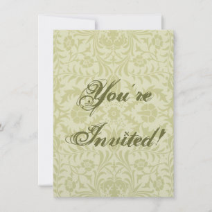 Invitation Borage de mariage vert doux William Morris
