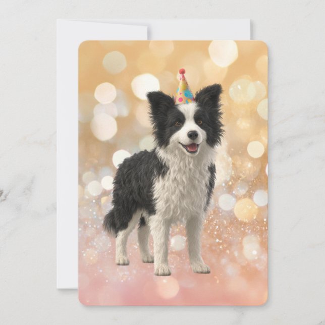 Invitation Border Collie Chien de Berger (Devant)