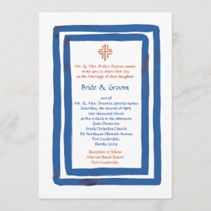 Invitation Bordure bleue